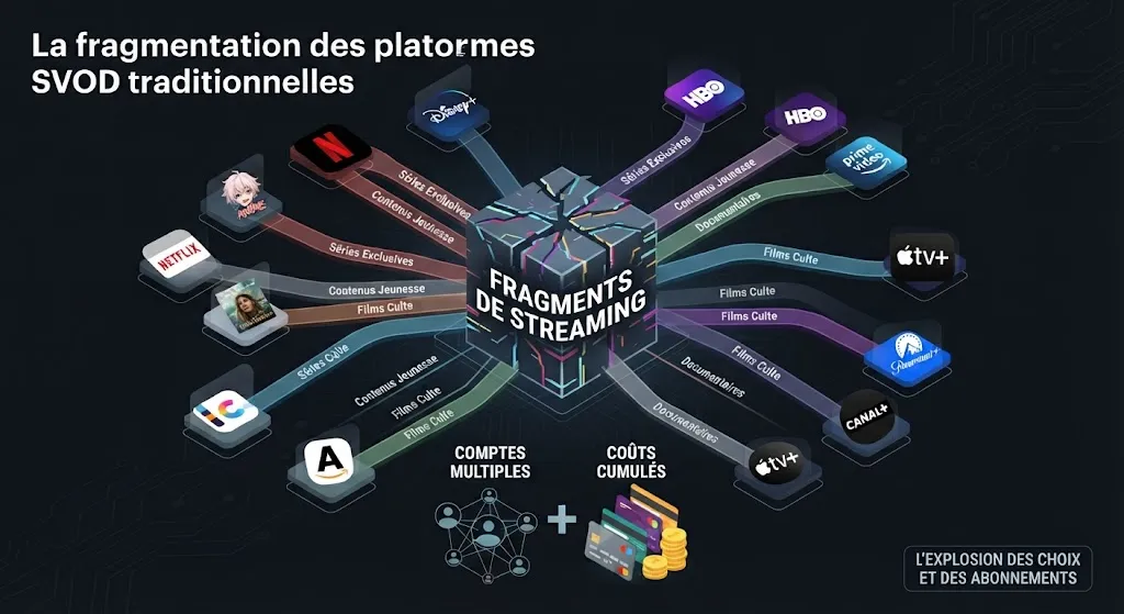 La fragmentation des plateformes SVOD traditionnelles
